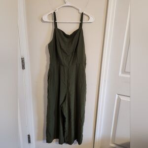 Old Navy Olive Green Wideleg Jumpsuit Large